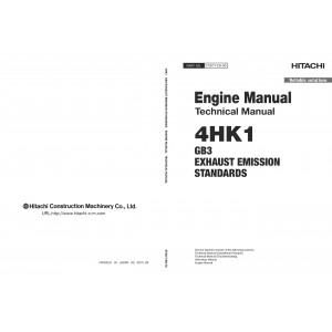 Cummins 4HK1 (GB3 Exhaust Emission Standarts) Diesel Engine set of Service Manuals