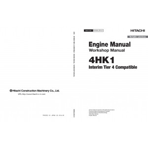 Cummins 4HK1 (Interim Tier 4 Compatible) Diesel Engine set of Service Manuals