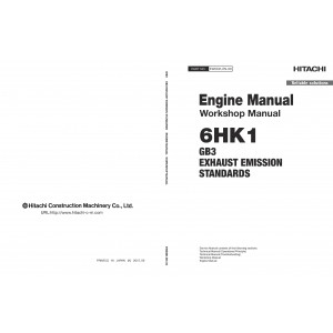 Cummins 6HK1 (GB3 Exhaust Emission Standarts) Diesel Engine set of Service Manuals