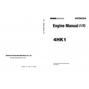 Cummins 4HK1 (Common Rail Type) Diesel Engine set of  Technical Manuals