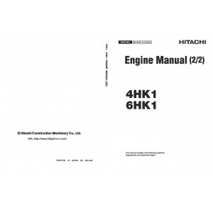 Cummins 4HK1 (Common Rail Type) Diesel Engine set of  Technical Manuals