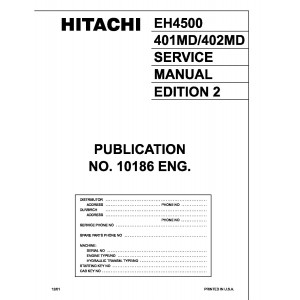 Hitachi EH4500 Rigid Dump Truck set of Service Manuals