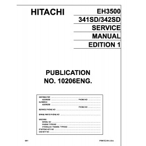 Hitachi EH3500 Rigid Dump Truck set of Service Manuals