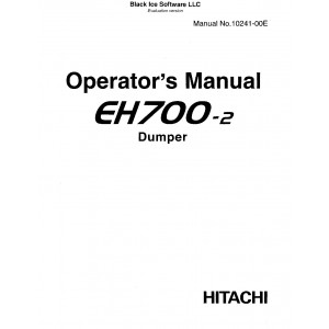 Hitachi EH700-2 and EH750-2 Rigid Dump Truck set of Service Manuals