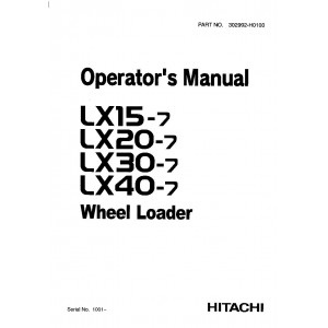 Hitachi LX20-7 Wheel Loader set of Service Manuals