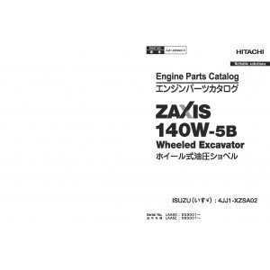 Hitachi Zaxis 140W-5B Wheel Excavator set of Parts Catalogs