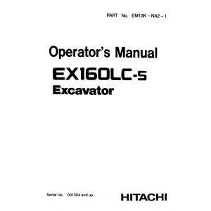 Hitachi EX160LC-5 Crawler Excavator set of Service Manuals