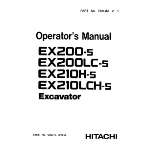 Hitachi EX200-5, EX230-5 and EX270-5 Crawler Excavator set of Service Manuals