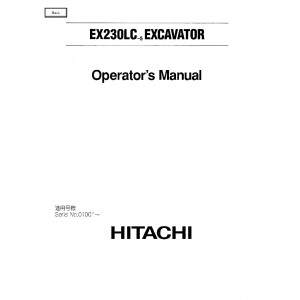 Hitachi EX200-5, EX230-5 and EX270-5 Crawler Excavator set of Service Manuals