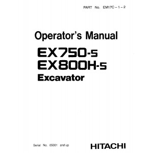 Hitachi EX750-5 and EX800H-5 Crawler Excavator set of Service Manuals