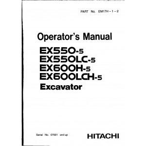 Hitachi EX550-5 and EX600H-5 Crawler Excavator set of Service Manuals