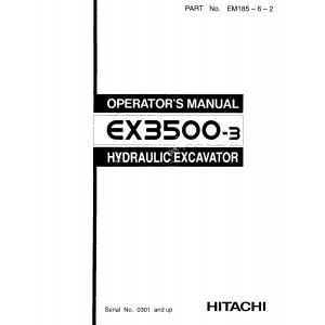 Hitachi EX3500-3 Hydraulic Excavator set of Service Manuals