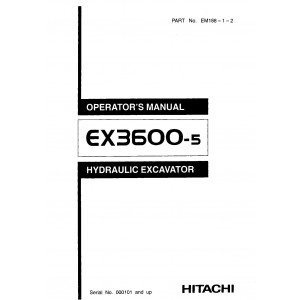 Hitachi EX3600-5 Crawler Excavator set of Service Manuals