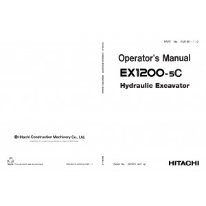 Hitachi EX1200-5 Hydraulic Excavator set of Service Manuals