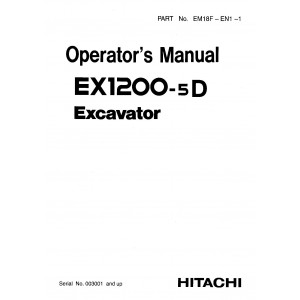 Hitachi EX1200-5D Hydraulic Excavator set of Service Manuals