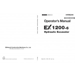 Hitachi EX1200-6 Hydraulic Excavator set of Service Manuals