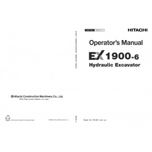 Hitachi EX1900-6 Hydraulic Excavator set of Service Manuals