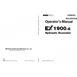 Hitachi EX1900-6 Hydraulic Excavator set of Service Manuals