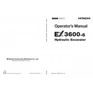 Hitachi EX3600-6 Hydraulic Excavator set of Service Manuals