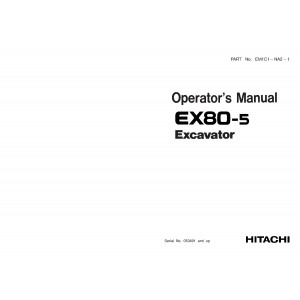 Hitachi EX80-5 Crawler Excavator set of Service Manuals