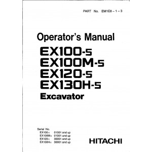 Hitachi EX100-5, EX100M-5, EX110-5 and EX110M-5 Hydraulic Excavator set of Service Manuals