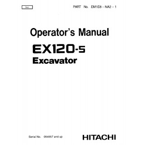 Hitachi EX120-5 Crawler Excavator set of Service Manuals