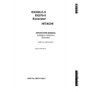 Hitachi EX330LC-5 and EX370-5 Crawler Excavator set of Service Manuals