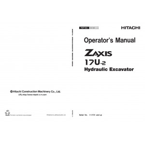 Hitachi Zaxis 17U-2 Compact Excavator set of Service Manuals