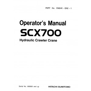 Hitachi-Sumitomo SCX700 Crawler Crane set of Service Manuals