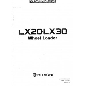 Hitachi LX-20 Wheel Loader set of Service Manuals