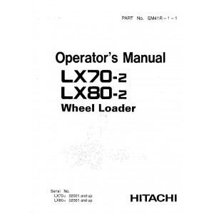 Hitachi LX80-2 and LX80-2C Wheel Loader set of Service Manuals