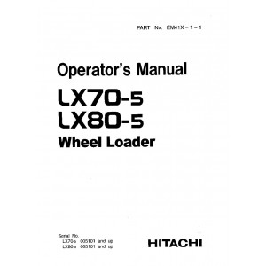 Hitachi LX70-5 and LX80-5 Wheel Loader set of Service Manuals