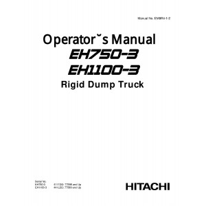 Hitachi EH1100-3 Rigid Dump Truck set of Service Manuals