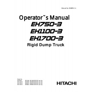 Hitachi EH750-3 Rigid Dump Truck set of Service Manuals