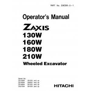 Hitachi Zaxis 130W Wheel Excavator set of Service Manuals