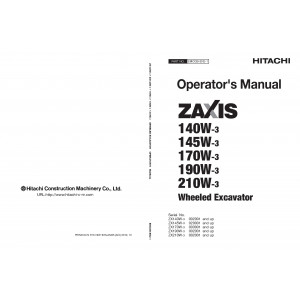 Hitachi Zaxis 145W-3 Wheel Excavator set of Service Manuals