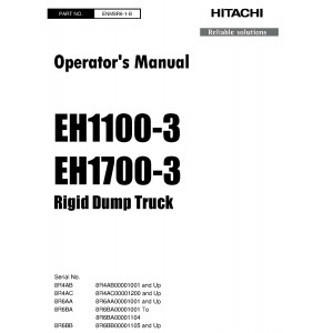 Hitachi EH1700-3 Rigid Dump Truck set of Service Manuals