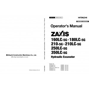 Hitachi Zaxis 160LC-5G Crawler Excavator set of Service Manuals