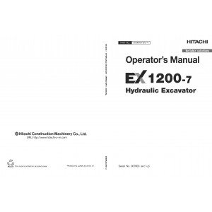 Hitachi EX1200-7 (FCO Cummins engine) Hydraulic Excavator set of Service Manuals