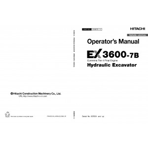 Hitachi EX3600-7B Hydraulic Excavator set of Service Manuals