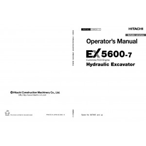 Hitachi EX5600-7 Hydraulic Excavator set of Service Manuals