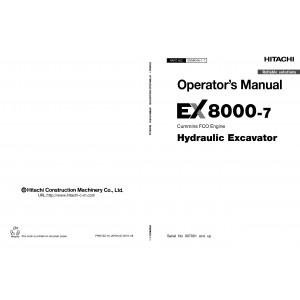 Hitachi EX8000-7 Hydraulic Excavator set of Service Manuals