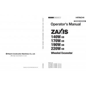 Hitachi Zaxis 140W-5B Wheel Excavator set of Service Manuals