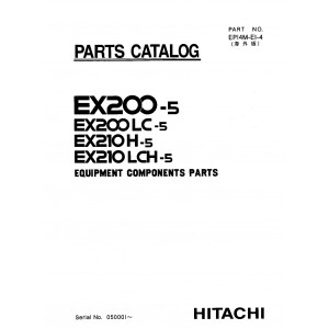 Hitachi EX200-5, EX200LC-5, EX200LC-5 and EX200LCH-5 Compact Excavator set of Parts Catalogs