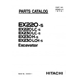 Hitachi EX220-5, EX220LC-5, EX230LC-5, EX230H-5 and EX230LCH-5 Crawler Excavator set of Parts Catalogs