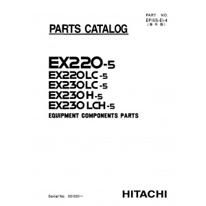 Hitachi EX220-5, EX220LC-5, EX230LC-5, EX230H-5 and EX230LCH-5 Crawler Excavator set of Parts Catalogs