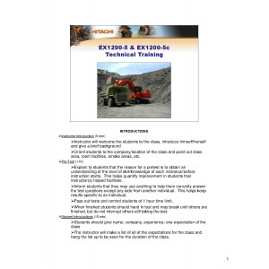 Hitachi EX1200-5C (Cummins Engine) Hydraulic Excavator set of Service Manuals