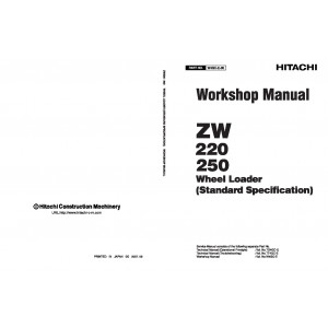 Hitachi Zaxis ZW250 Wheel Loader set of Service Manuals