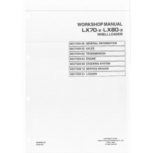 Hitachi LX80-2 and LX80-2C Wheel Loader set of Service Manuals