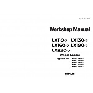 Hitachi LX300-7 Wheel Loader set of Service Manuals